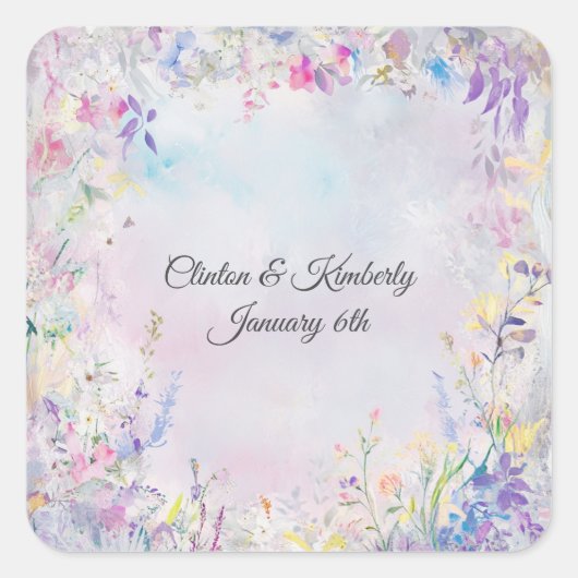 Amara Aanpasbare Vierkante Sticker (Voorkant)