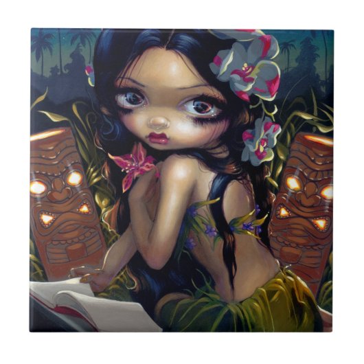 "Amara and the Book" Tile Tegeltje (Voorkant)