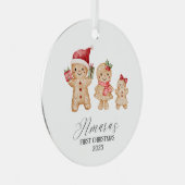 Amara Personalized Baby's First Christmas Metalen Ornament (Voorkant Rechts)
