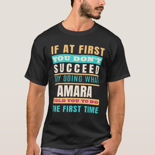 AMARA Persoonlijke benaming AMARA Voornaam T-shirt (Voorkant)