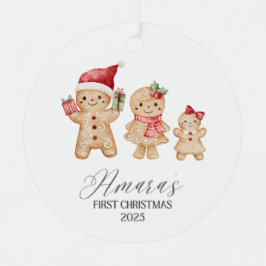 Amara Persoonlijke Eerste Kerstmis van de Baby Metalen Ornament