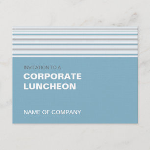 Amara Stripe Cornflower Corporate Luncheon Kaart
