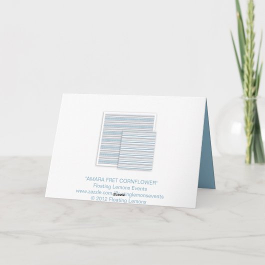 Amara Stripe Cornflower Happy Boss's Day Bedankkaart (Achterkant)