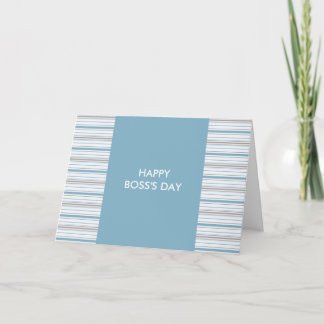 Amara Stripe Cornflower Happy Boss's Day Bedankkaart