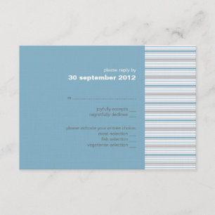 Amara Stripe Cornflower RSVP-kaartuitnodiging RSVP Kaartje