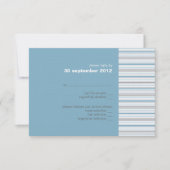 Amara Stripe Cornflower RSVP-kaartuitnodiging RSVP Kaartje (Voorkant)