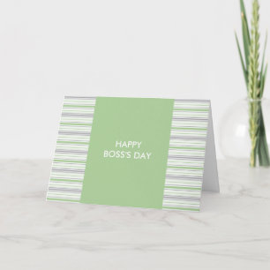 Amara Stripe Pistache Happy Boss's Day Bedankkaart