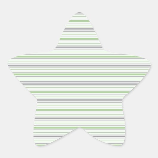 Amara Stripe pistache Star Sticker (Voorkant)