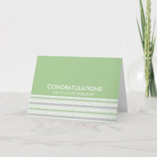 Amara Stripe Pistachio feliciteert de pensionering Kaart