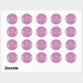 Amarant Bloemen Bruiloft Sticker :: Roze (Vel)
