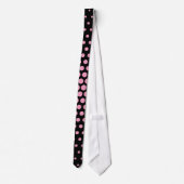 Amarant roze Techno Stippen Modern Zwart Stropdas (Achterkant)