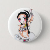 Amaranth Chesire Ronde Button 5,7 Cm (Voorkant)