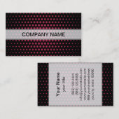 Amaranth deep paars Techno Stippen Modern Black Visitekaartje (Voorkant / Achterkant)