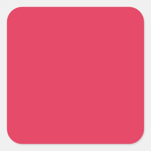 Amaranth Fashionable Colour Design Vierkante Sticker (Voorkant)