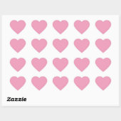 Amaranth Pink (vaste kleur) Hart Sticker (Vel)