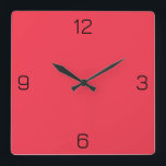 Amaranth Red F4364C Color - Jouw naam toevoegen Op Vierkante Klok<br><div class="desc">Voeg een naam, initialen of wat tekst toe, of houd de kleur alleen. Kleurcoördinaten met andere items in de winkel op basis van de naam en de HEX-code (zescijferige hex-triplet). Gebruik deze code om andere items te mixen, te matchen en aan te passen om mee te gaan, of om toe...</div>