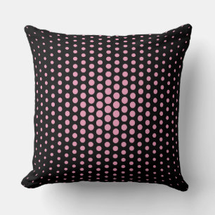 Amaranth roze Techno Stippen Modern Black Kussen