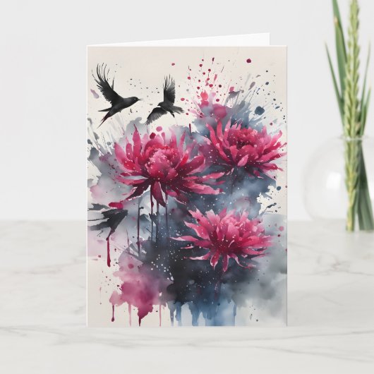 Amaranth - Watercolor flowers Kaart (Voorkant)