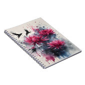 Amaranth - Waterverf bloemen Notitieboek (Rechterzijde)