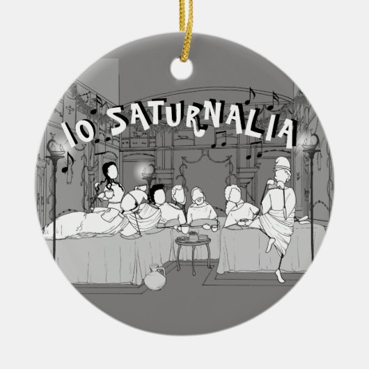 Amarantus' Saturnalia Ceramic Tree Decoration Keramisch Ornament (Voorkant)