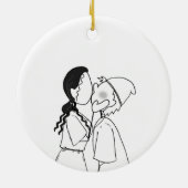 Amarantus' Saturnalia Ceramic Tree Decoration Keramisch Ornament (Achterkant)