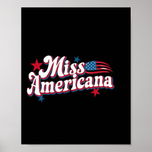 Amare Box America 4 juli Miss Americana Retro Poster