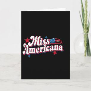 Amare Box Amerika 4 juli Miss Americana Retro Kaart