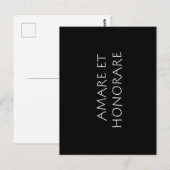 Amare et honorare briefkaart (Voorkant / Achterkant)