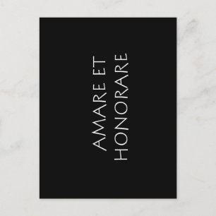 Amare et honorare briefkaart