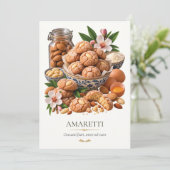 Amaretti – Vintage Italiaans dessert Kaart (Staand voorkant)