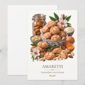 Amaretti – Vintage Italiaans dessert Kaart (Voorkant / Achterkant)