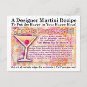 Amaretto Mango Martini Recept Briefkaart (Voorkant)