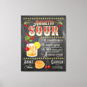 Amaretto Sour Chalkboard Recipe Canvas Afdruk (Voorkant)