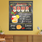 Amaretto Sour Chalkboard Recipe Canvas Afdruk (Insitu (Woonkamer))
