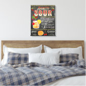 Amaretto Sour Chalkboard Recipe Canvas Afdruk (Insitu (Slaapkamer))