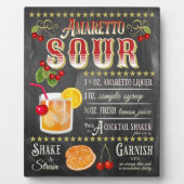Amaretto Sour Chalkboard Recipe Fotoplaat (Voorkant)