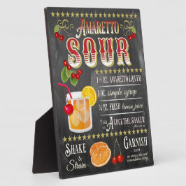 Amaretto Sour Chalkboard Recipe Fotoplaat