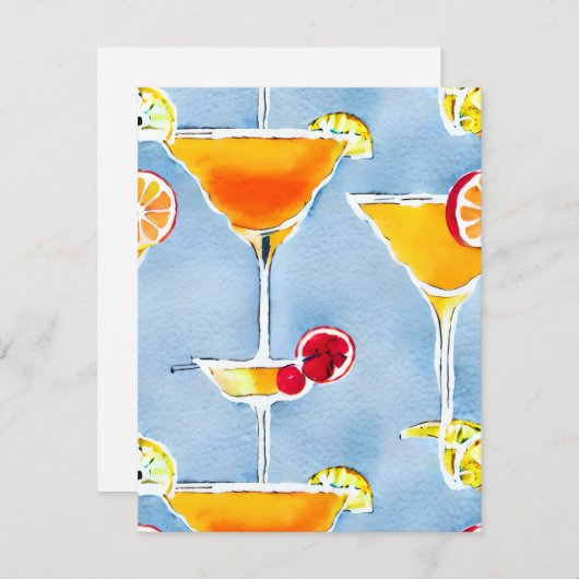 Amaretto sour - Kaart (Voorkant / Achterkant)