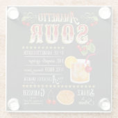 Amaretto Sour Recipe Glazen Onderzetter (Achterkant)