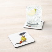 Amargasaurus Holding Paraplu en Koffer. Bier Onderzetter (Rechterzijde)