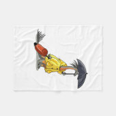 Amargasaurus Holding Paraplu en Koffer. Fleece Deken (Voorkant (Horizontaal))