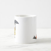 Amargasaurus Holding Paraplu en Koffer. Koffiemok (Center)