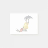 Amargasaurus Holding Paraplu en Koffer. Post-it® Notes (Voorkant)
