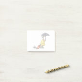 Amargasaurus Holding Paraplu en Koffer. Post-it® Notes (Op bureau)