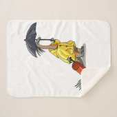 Amargasaurus Holding Paraplu en Koffer. Sherpa Deken (Voorkant (horizontaal))