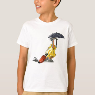 Amargasaurus Holding Paraplu en Koffer. T-shirt