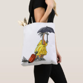 Amargasaurus Holding Paraplu en Koffer. Tote Bag (Dichtbij)