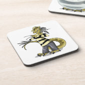 Amargasaurus Poseren als Freddy Krueger. Bier Onderzetter (Linkerzijde)