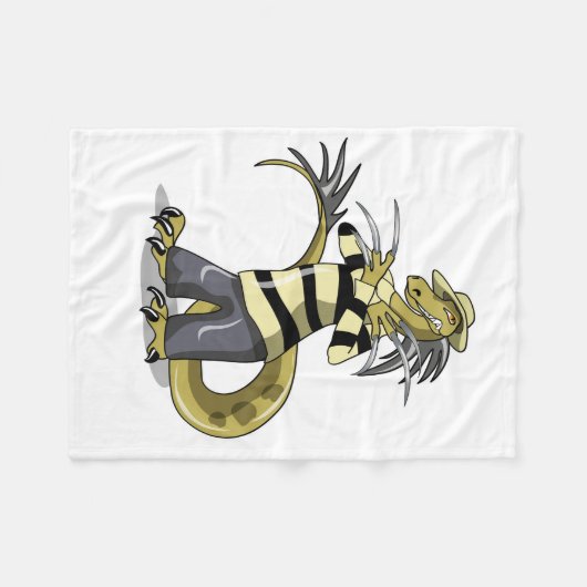 Amargasaurus Poseren als Freddy Krueger. Fleece Deken (Voorkant (Horizontaal))