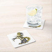 Amargasaurus Poseren als Freddy Krueger. Kartonnen Onderzetters (Insitu)